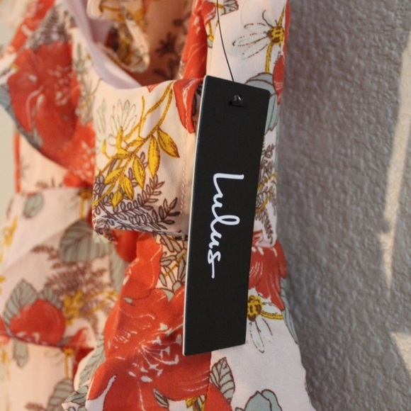 Fleur-Evermore Blush Pink Floral Ruffled Dress NWT - Picture 4 of 8